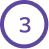 number three in an outlined circle